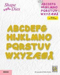 Wykrojnik - Nellie`s - SD232 alfabet z przeszyciami
